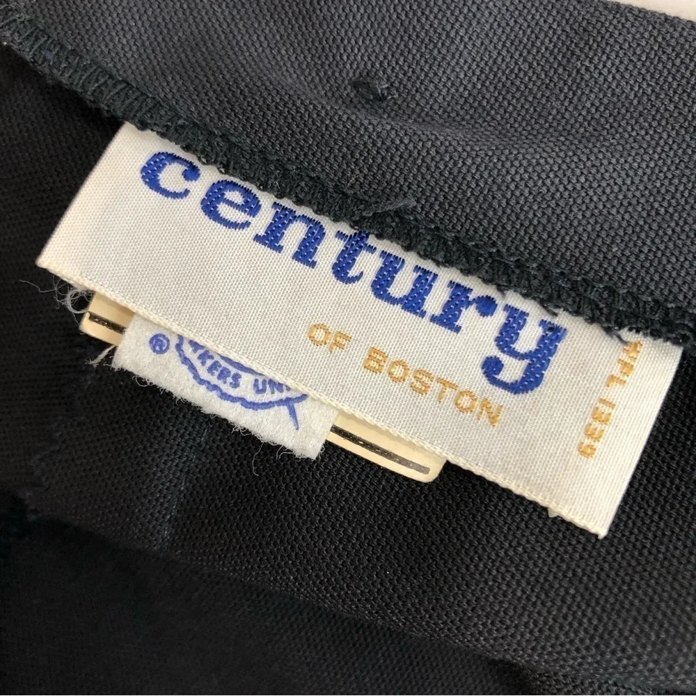 VINTAGE Century of Boston maxi pencil wrap skirt black yellow white size 8